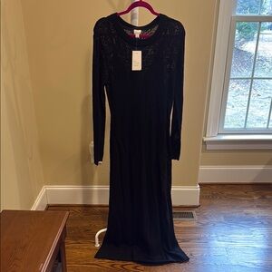Elegant Black Long Sleeve Dress